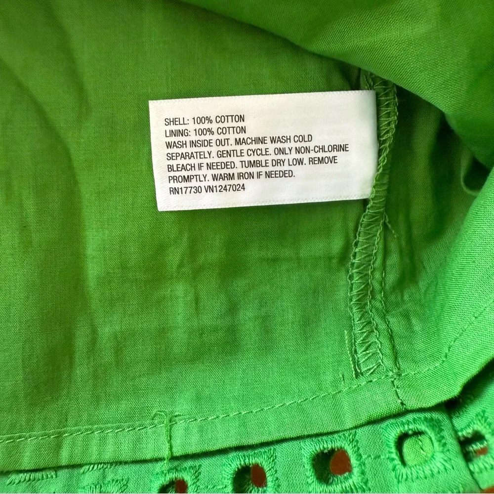 kate spade Vibrant Green Eyelet Sleeveless Tank